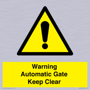 Warning Automatic Gate Keep Clear